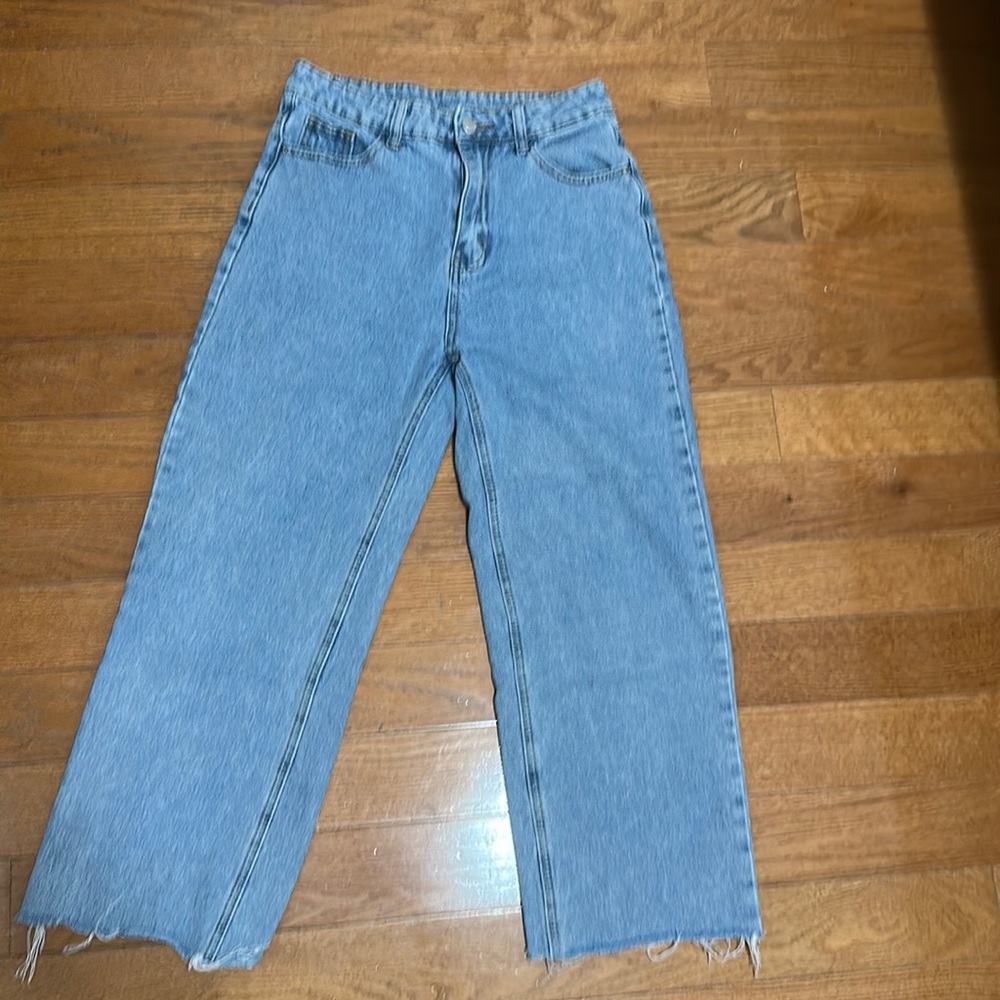 High waisted Light blue boot cut jeans